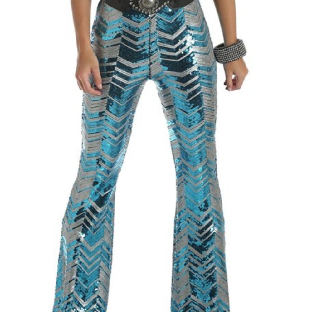 Wrangler sequin bootleg flare pants